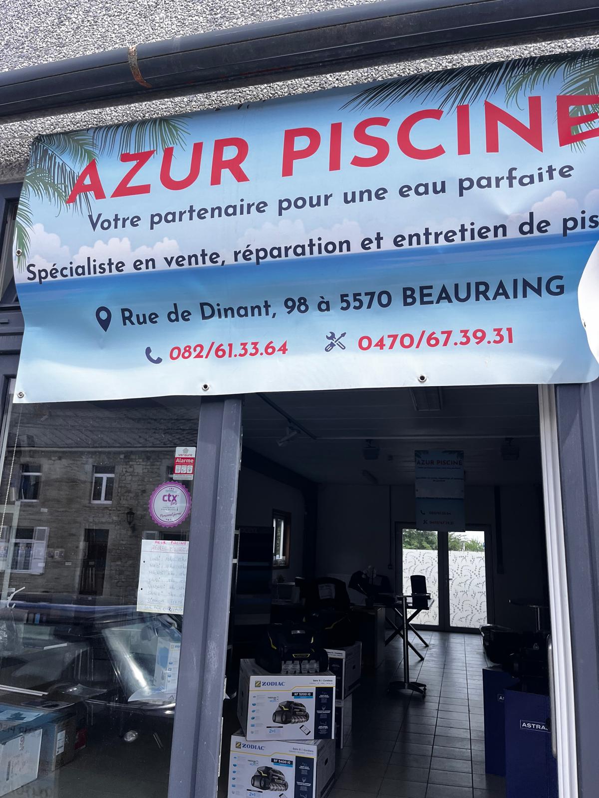 Magasin Azur Piscine à Beauraing, produits piscine